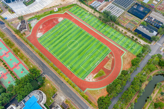 航拍海南大学海甸校区高校校园