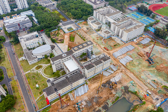 航拍海南大学海甸校区高校校园