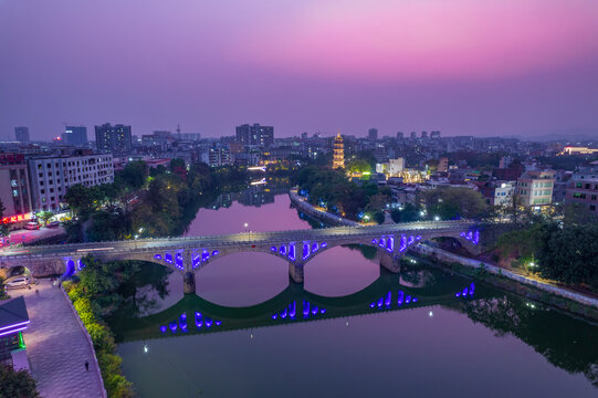 罗定市夜景