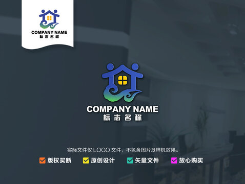 房子祥云logo