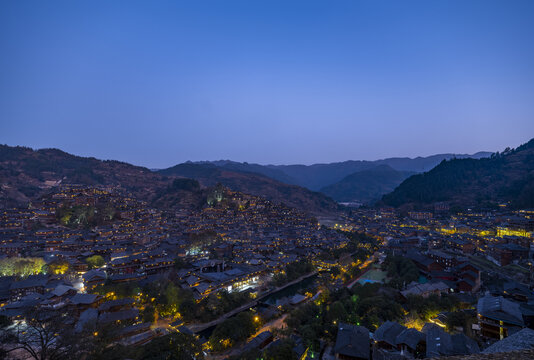 贵州西江千户苗寨夜景