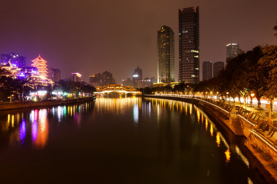 成都九眼桥夜景