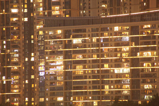 广州市现代城市夜景