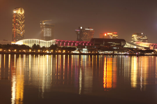 广州市现代城市夜景