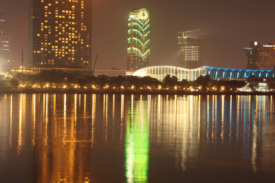 广州市现代城市夜景