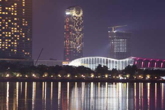 广州市现代城市夜景