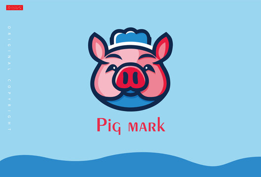 可爱的猪标志