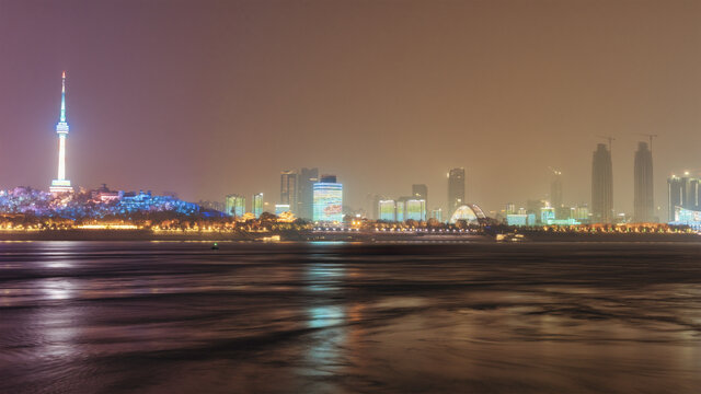 武汉汉江江滩夜景