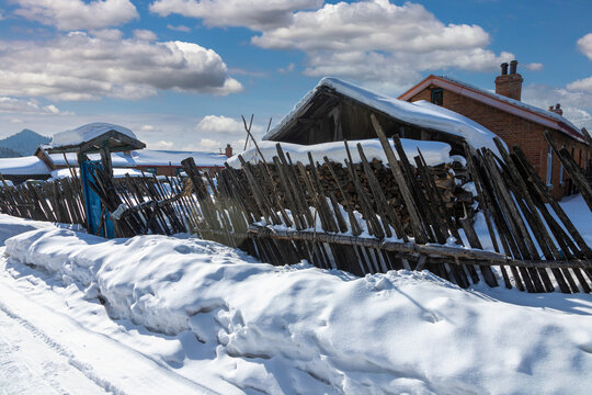 冬天雪村风光