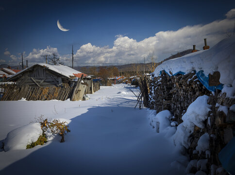 冬天雪村风光