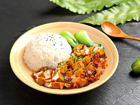 麻婆豆腐盖码饭