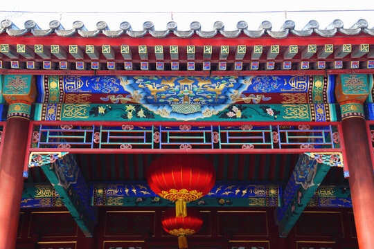 中式建筑雕梁画栋