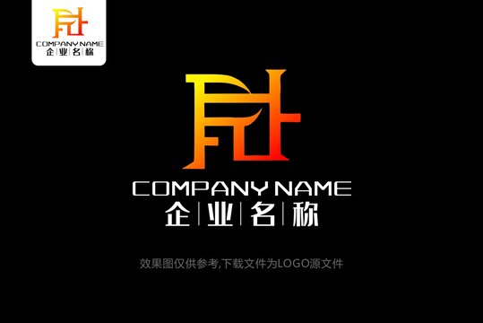 FH标志FH字母logo