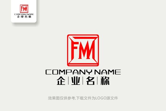 FM标志FM字母logo