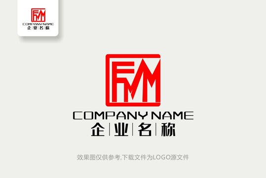 FM标志FM字母logo