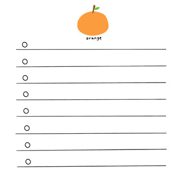 水果便签系列橘子