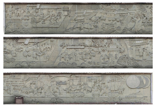 完整版泸州老窖浮雕墙