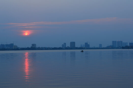 越南河内夕阳