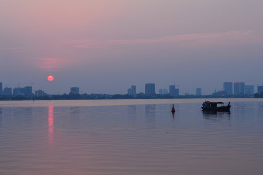 越南河内夕阳