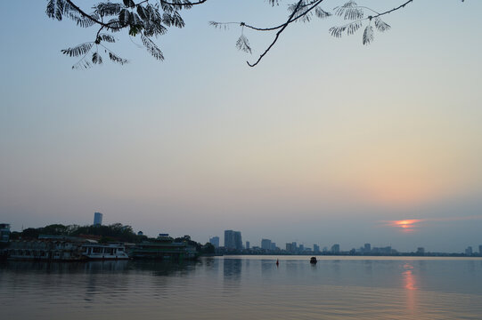 越南河内夕阳