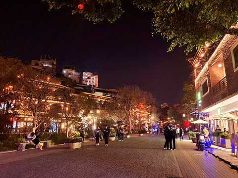 甘坑小镇夜景