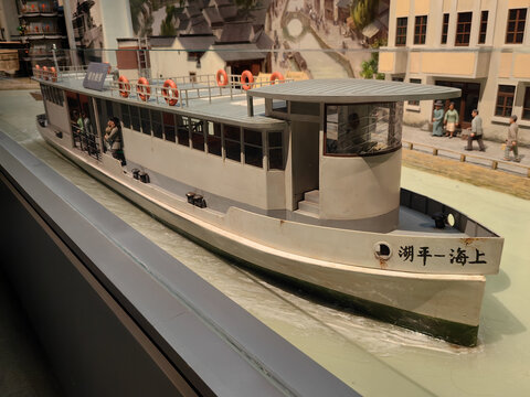 民国长途客运轮船模型