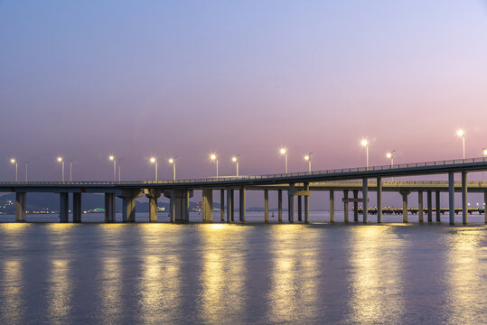 深圳湾公路大桥夜景