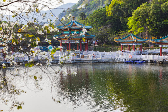 春暖花开的七星岩风光