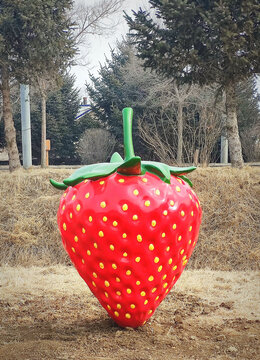 草莓造型雕塑