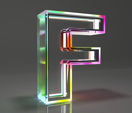 玻璃字母F