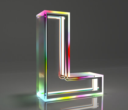 玻璃字母L
