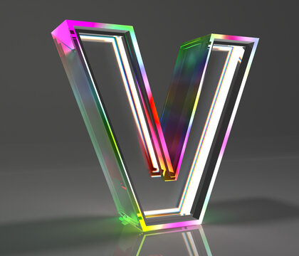 水晶字母V