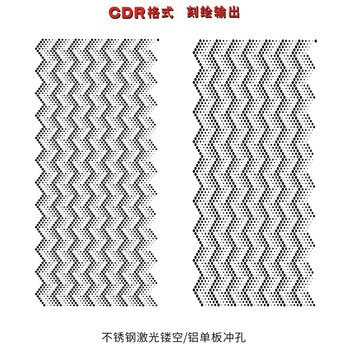 激光镂空渐变圆点穿孔丝印