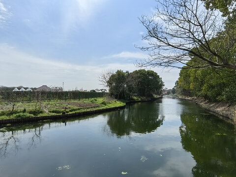 江南水乡美丽乡村嘉兴竹林村