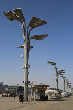 奥林匹克公园的广场灯