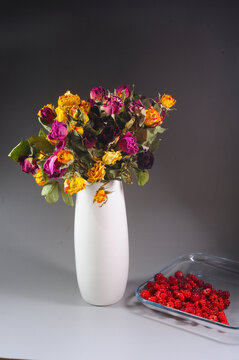干花和花瓶