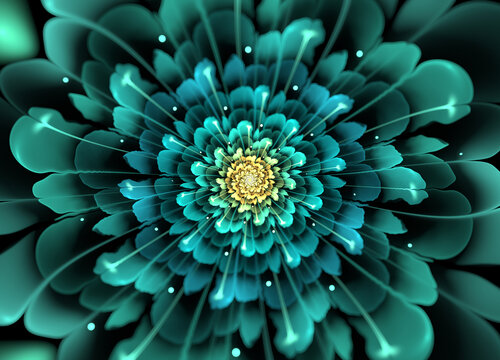 绿色分形花