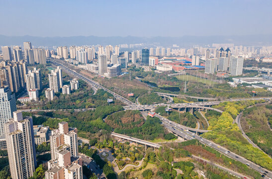 重庆城市航拍两江新区