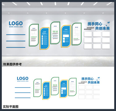 企业风采展板公司办公室文化墙
