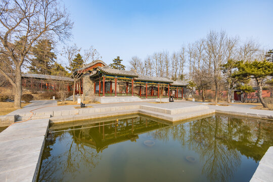 山西太原晋祠公园景观