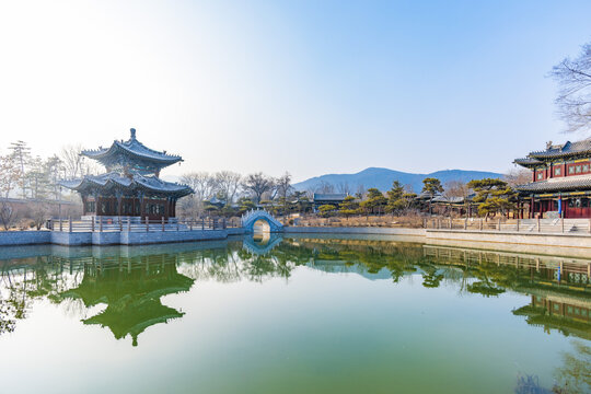 山西太原晋祠公园景观