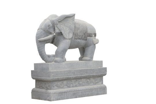 石雕大象摄影图