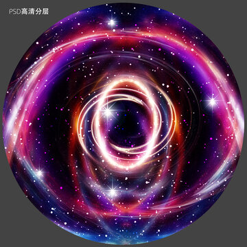 圆形科技星空