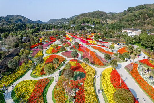 沙坪坝区太寺娅森林公园航拍图