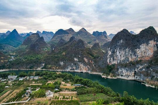 桂林山水漓江风光喀斯特地貌