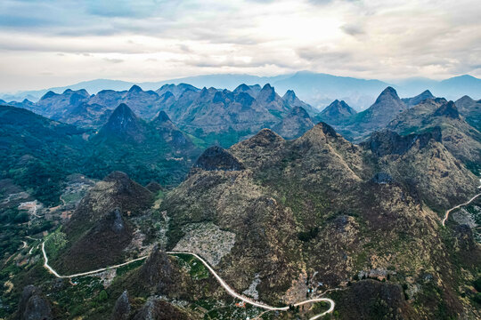 桂林山水漓江风光喀斯特日出