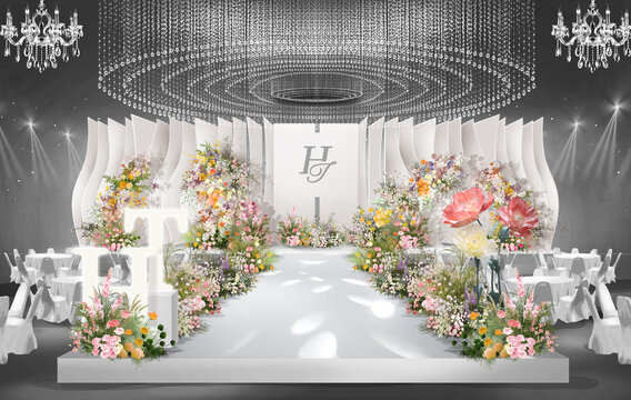 白色水晶花园婚礼效果图