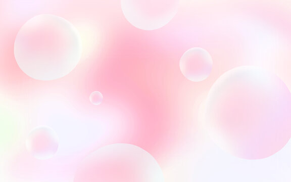 炫彩清新渐变气泡粉色创意背景