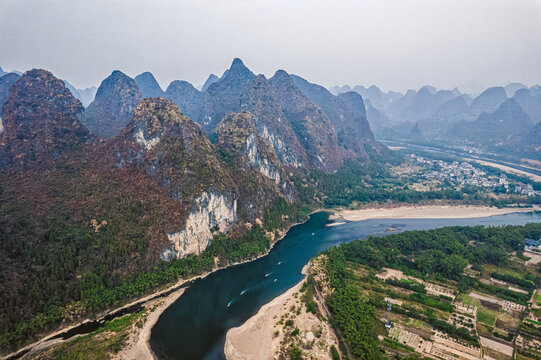 桂林山水漓江风光喀斯特地貌