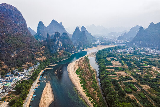 桂林山水漓江风光喀斯特地貌